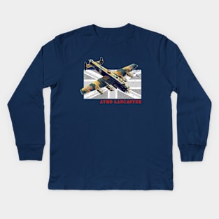 British RAF Avro Lancaster Bomber WW2 Aircraft Kids Long Sleeve T-Shirt